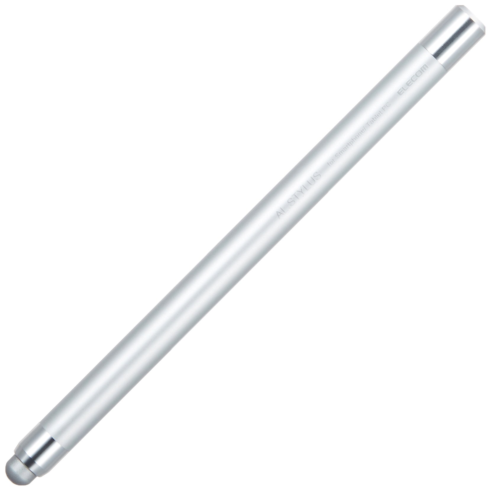 エレコム タッチペン ロングタイプ アルミ素材 iPhone スマートフォン Nintendo Switch 対応 ペン先直径6mm シルバー P-TPLA01SV