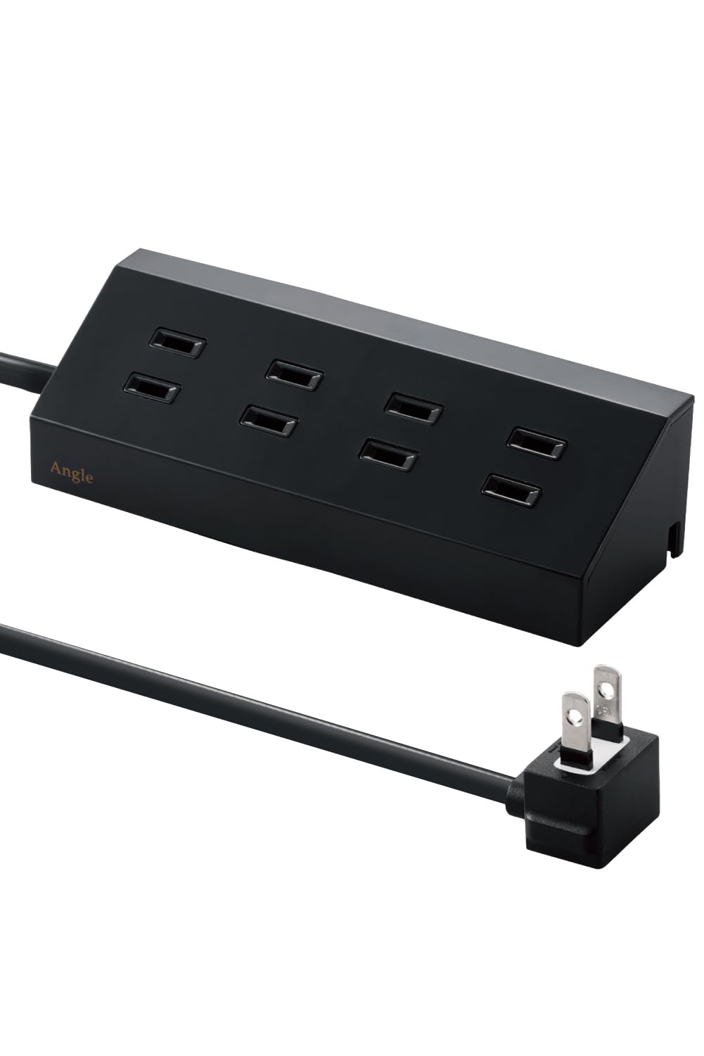 エレコム 電源タップ デザインタップ Angle コーナー 4個口 2.0m ブラック AVT-D9-2420BK