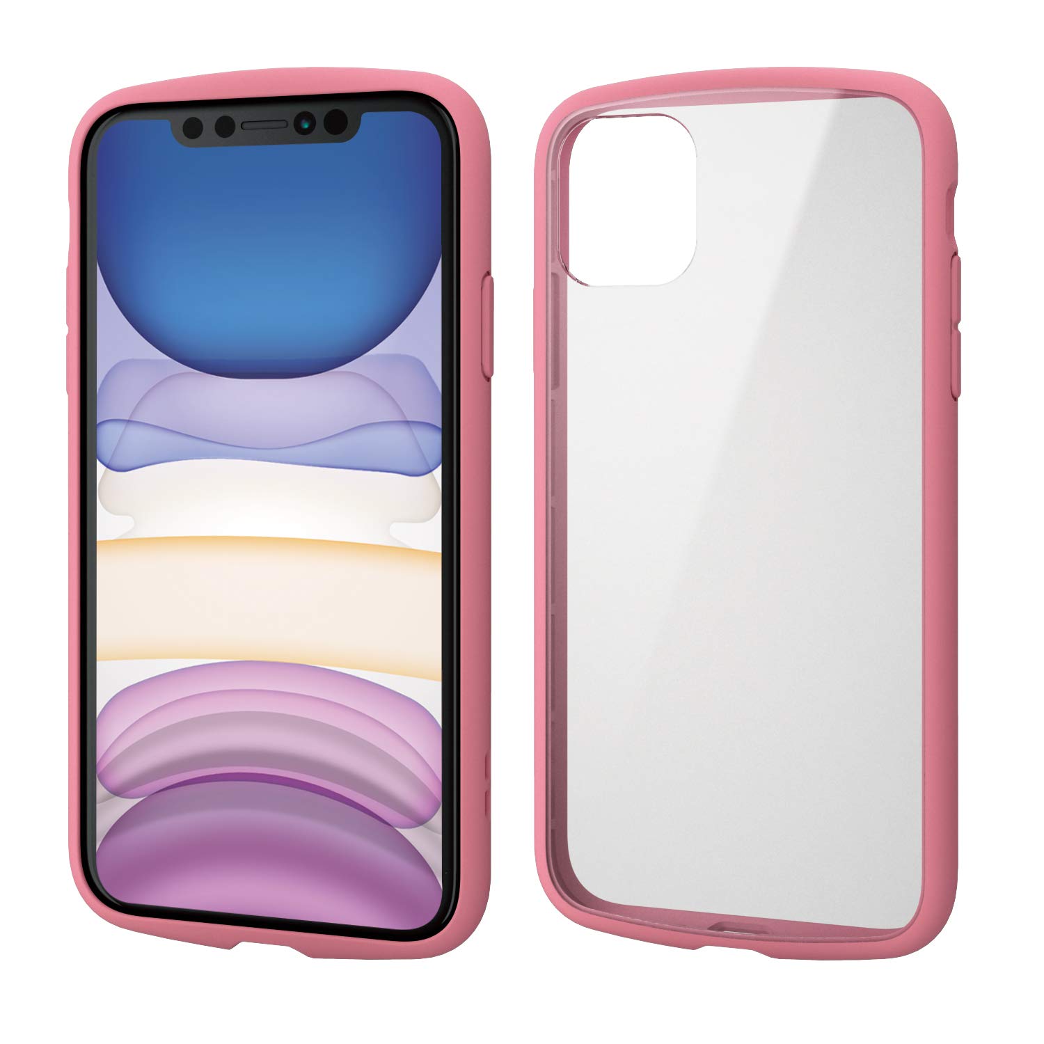 Rakuten - エレコム iPhone 11 ケース 耐衝撃×フレーム TOUGH SLIM LITE [背面クリアタイプ] ピンク PM-A19CTSLFCPN