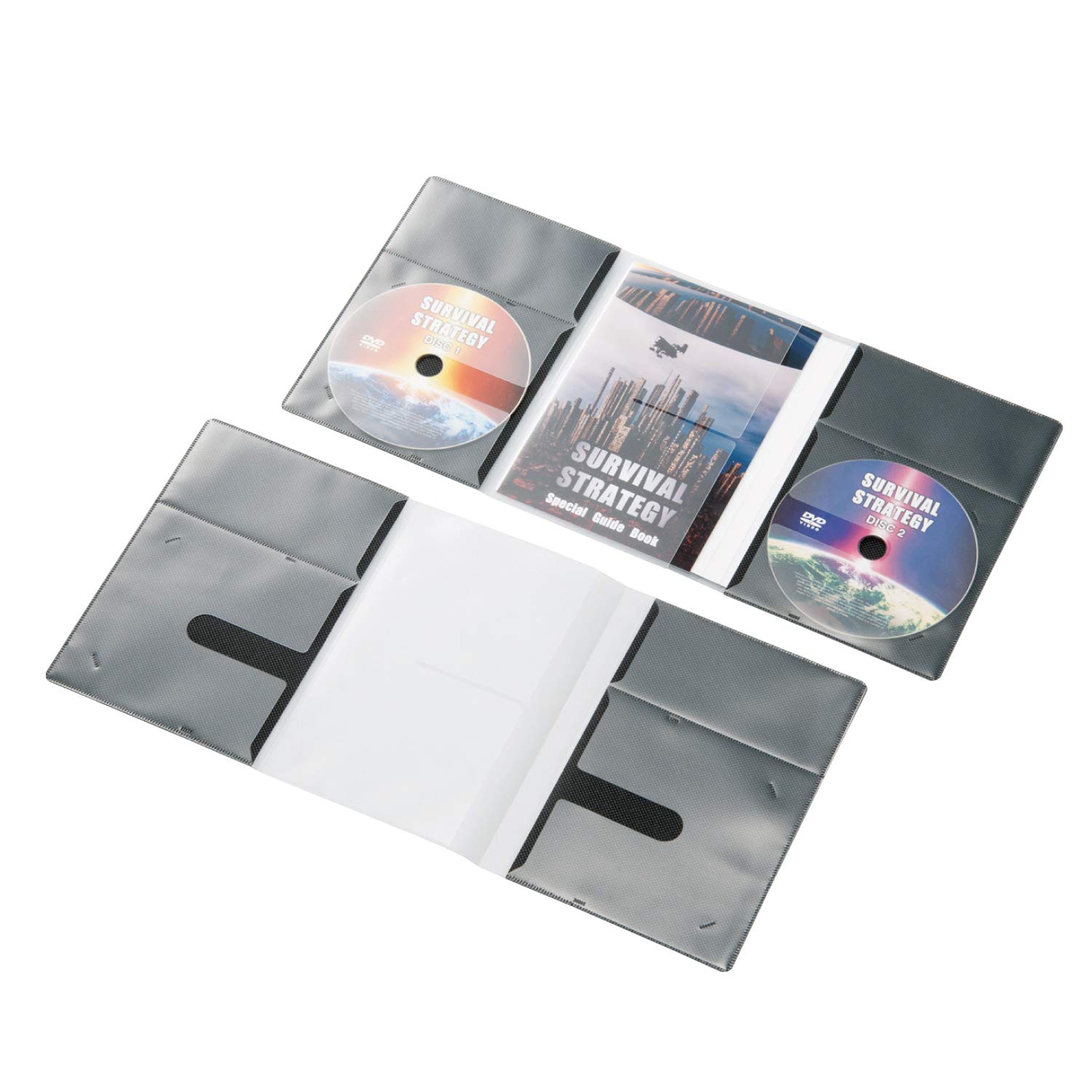 エレコム ディスクケース 省スペース CD DVD 2枚収納 10枚パック ブラック CCD-DP2D10BK