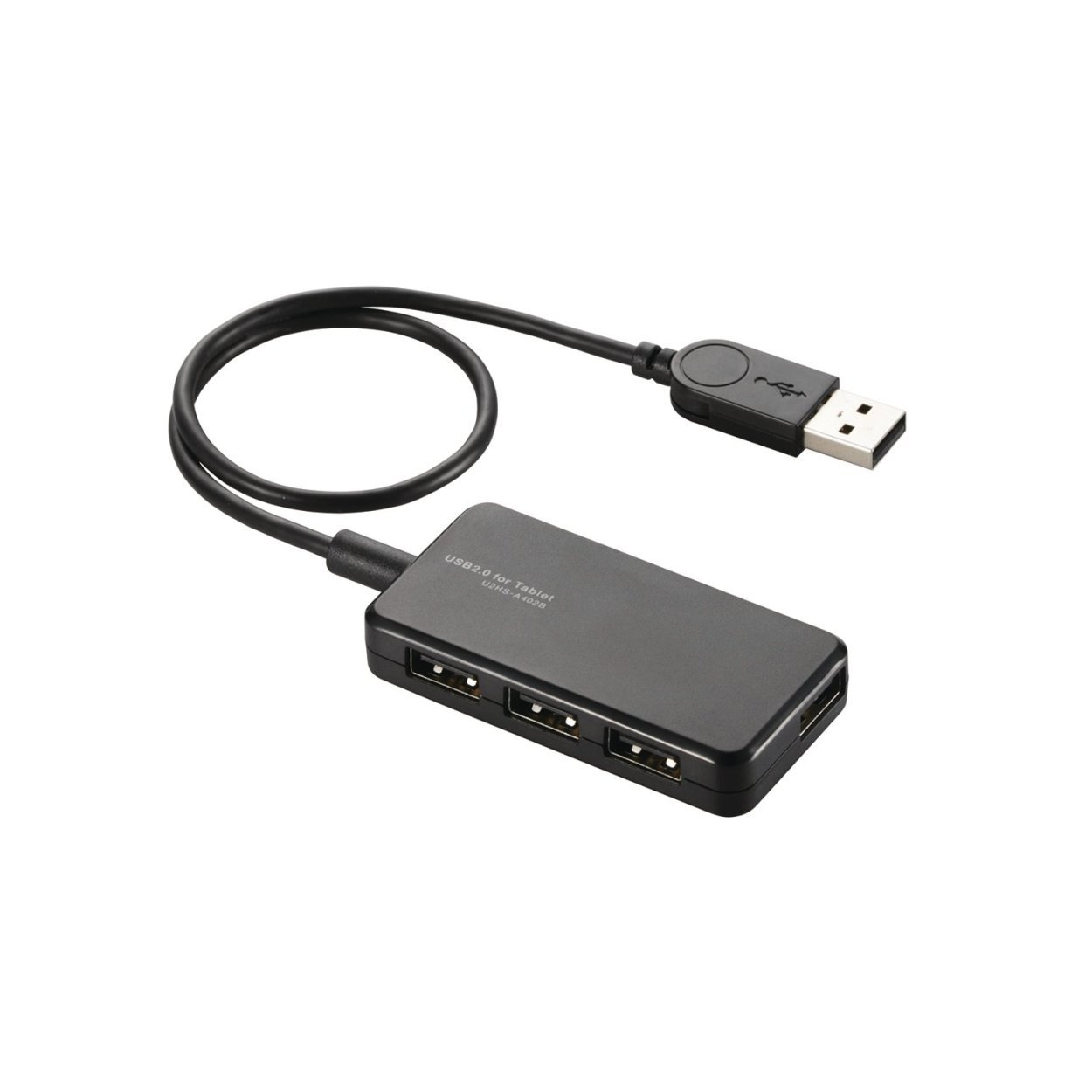 ELECOM USBnu 2.0 oXp[ ^ubg XCORlN^ 4|[g ubN U2HS-A402BBK