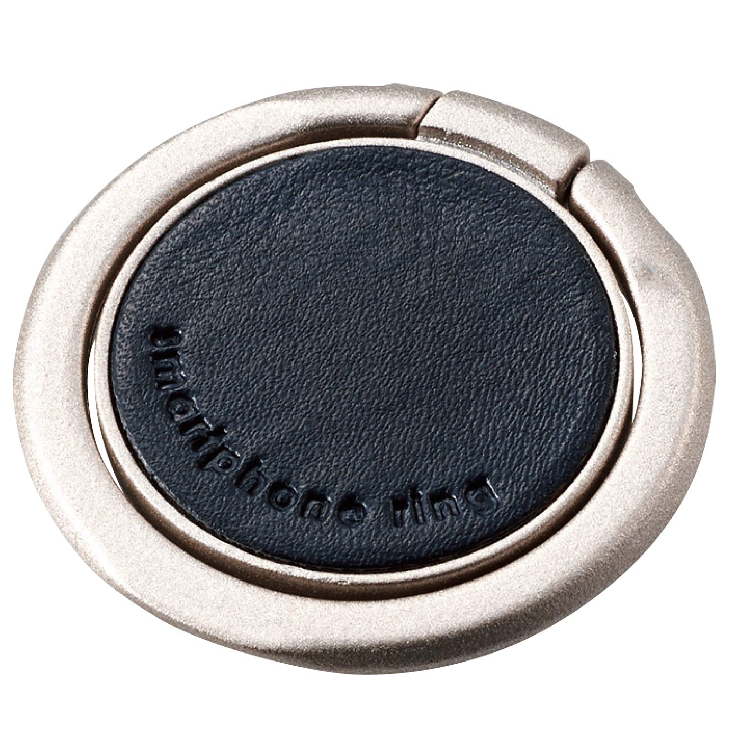 エレコム スマホリング ホールドリング レザー 薄型 ネイビー P-STRSLLNV