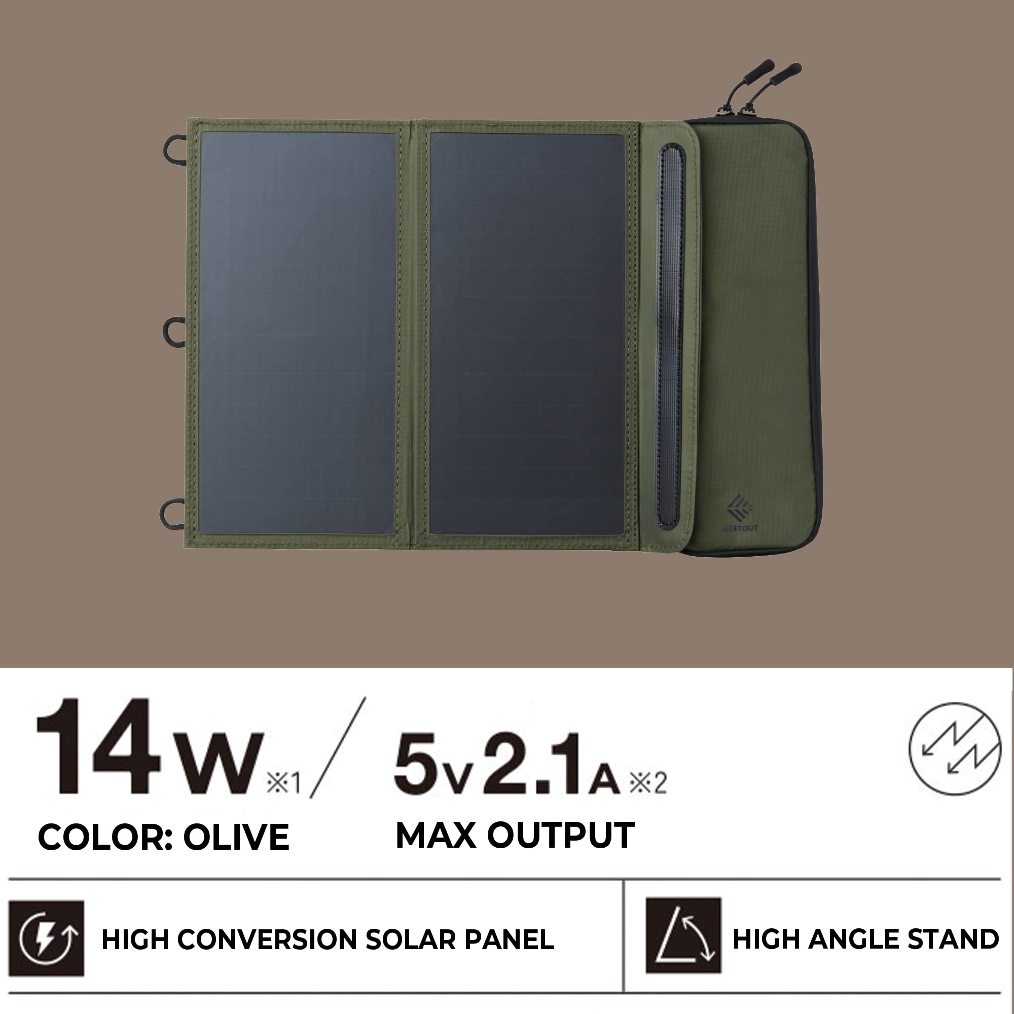 ���쥳�� �����顼���Ŵ� NESTOUT SOLAR-1 2��ѥͥ� 14W ���꡼�� MPA-NEST-S012OV