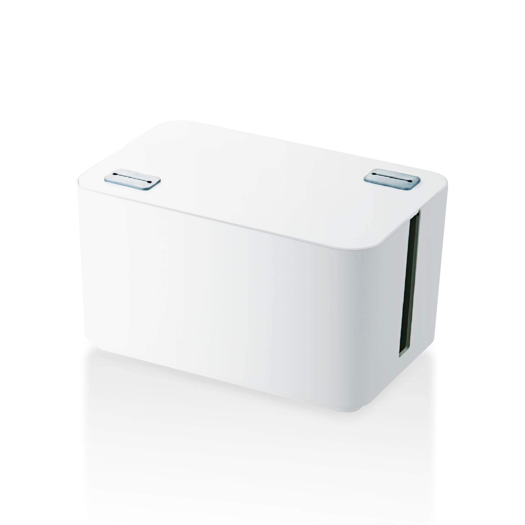 Rakuten - エレコム ELECOM ケーブル収納ボックス 4個口電源タップ収納 ホワイト EKC-BOX002WH
