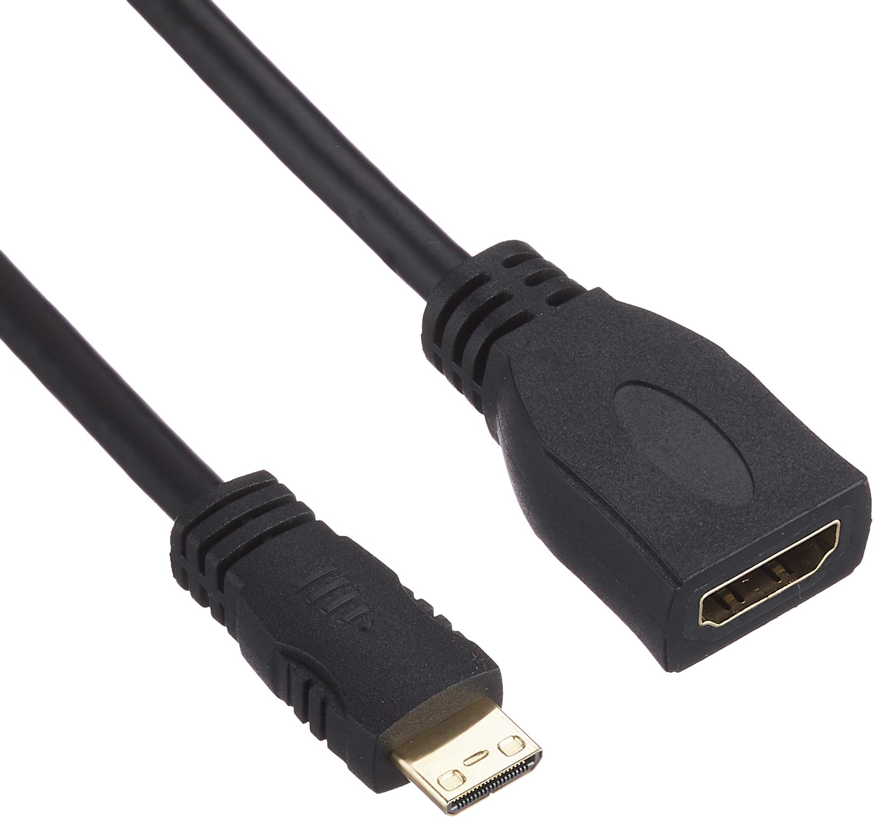 エレコム mini HDMI - HDMI 変換ケーブル 10cm ブラック TB-HDAC2BK