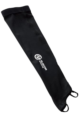 エレコム アームカバー ゲーミング用 V custom S-Mサイズ 指掛けタイプ 摩擦軽減 掌底部分もカバー 洗濯機OK 右手・左手対応 全長45cm 上腕周り25～29cm ブラック GWVA300LMBK