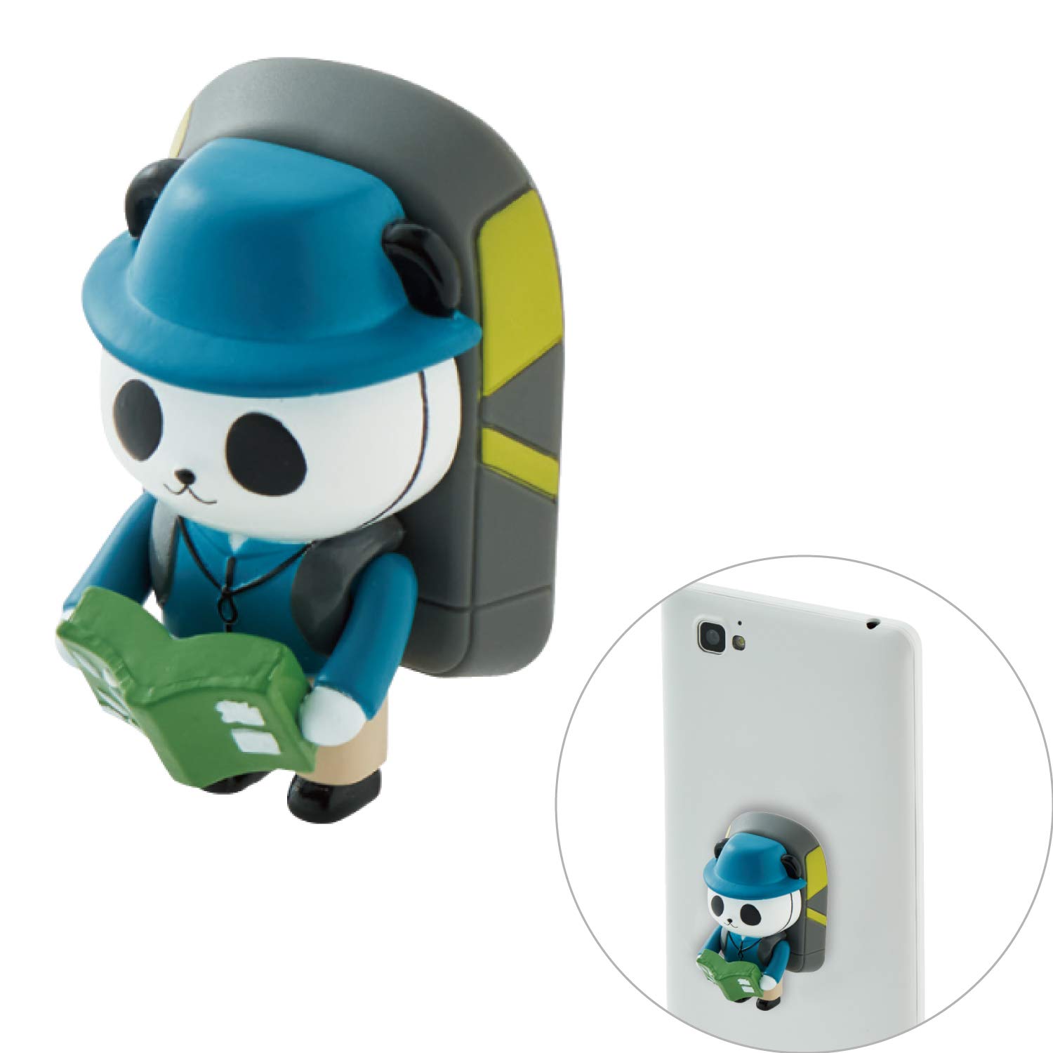 エレコム スマホリング スマホスタンド ちょいのせフレンズ [キャラクターをスマホにつけて落下防止] 山登りパンダ P-STBFMCPAN