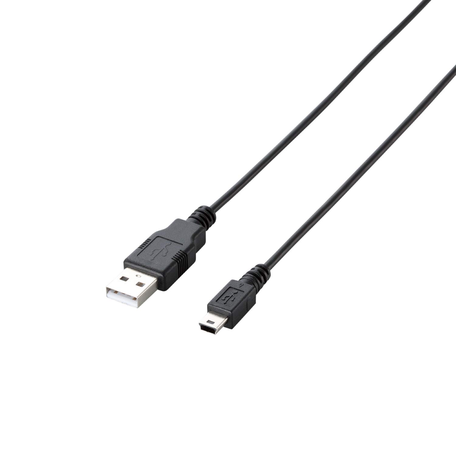 エレコム RoHS指令準拠環境配慮パッケージ エコUSBケーブル USB2.0 A-miniBタイプ 3m ブラック U2C-JM30BK