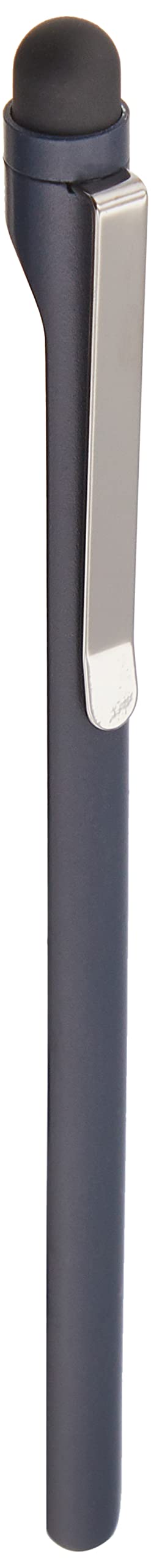 エレコム タッチペン スタイラスペン 手帳 手帳型スマホケース ペン先スリム 5.5mm 薄型 軽量 シリコン クリップ付き [ノート・手帳・手帳型ケースに挟んで持ち運べる] ネイビー P-TPSPLFNV