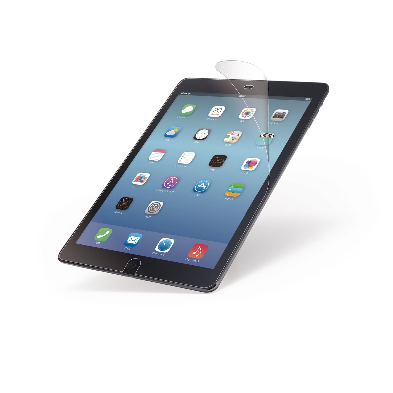2014年モデルELECOM iPad Air 2 液晶保護フィルム 傷に強いハードコート 指紋防止 エアーレス加工 光沢 日本製 TB-A14FLFANG