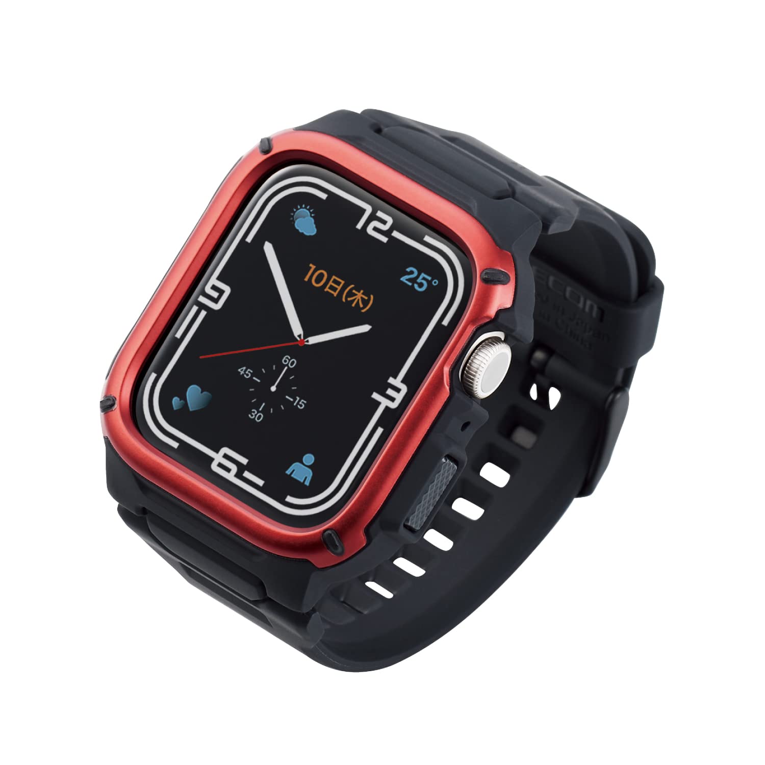 GR Apple Watch (AbvEHb`) P[X op[ oȟ^ 45mm [Apple Watch 8 7 Ή] ZEROSHOCK ϏՌ Ռz ČRMILKi ECG@\ Sd}@\ Ή bh AW-21ABBZERORD
