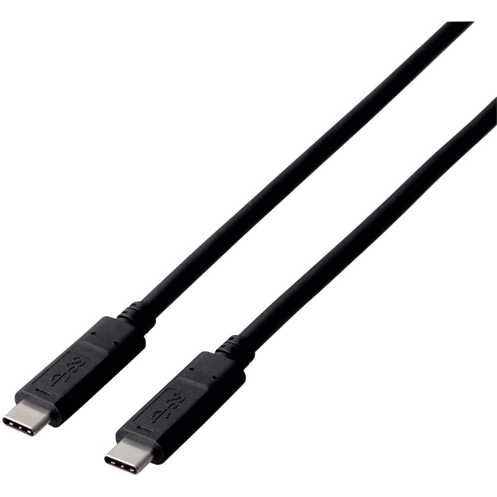エレコム USB TypeーC ケーブル ( USB PD対応 ) C to C 最大3Aで高速充電 USB3.1(Gen1) 1.0m iPhone15 対応検証済 ブラック MPAーCC13A10NBK(2)
