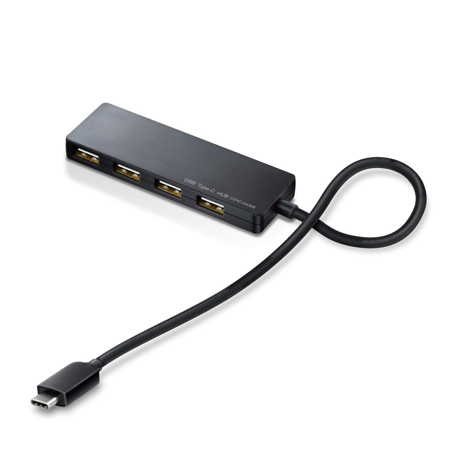 エレコム usbハブ USB2.0 Type-C Aメス4ポート バスパワー 30cmケーブル MacBook/iPad/Surface GO Pro ..