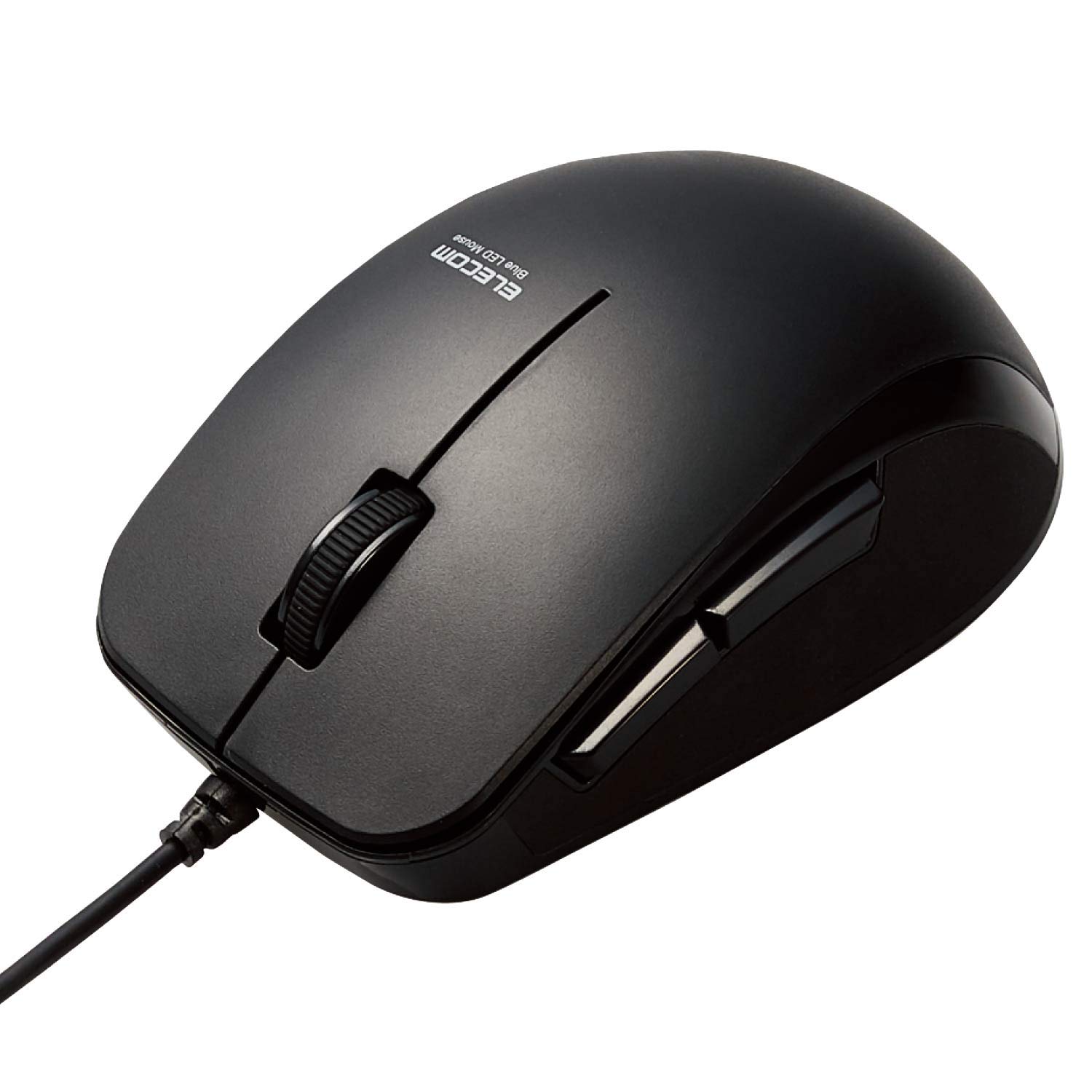 エレコム マウス 有線 M-BL28UBKBK 5ボタン ラバーグリップ 抗菌 ブラック