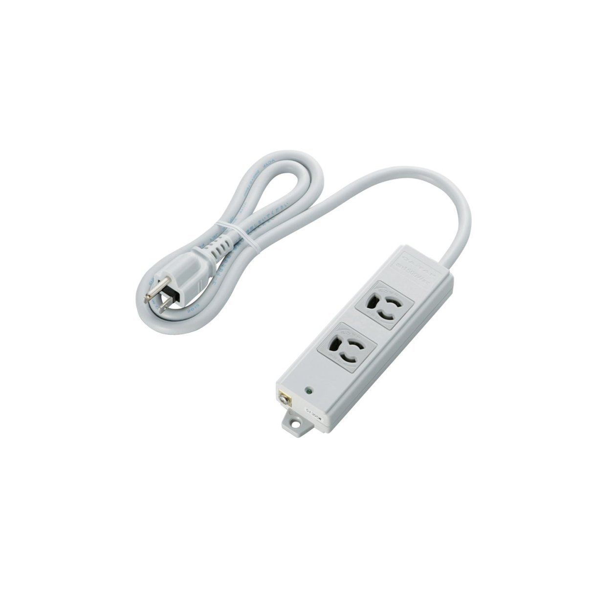 エレコム 電源タップ 抜け止め コンセント 2個口 3Pプラグ マグネット付き 1m グレー T-WRM3210LG/RS