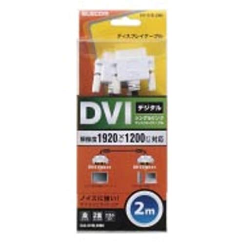 エレコム ディスプレイケーブル DVI-D24pin シングルリンク デジタル 2m ブラック CAC-DVSL20BK