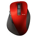 エレコム ワイヤレスマウス Bluetooth EX-G 握りの極み 5ボタン マルチペアリング Lサイズ レッド M-XGL15BBRD
