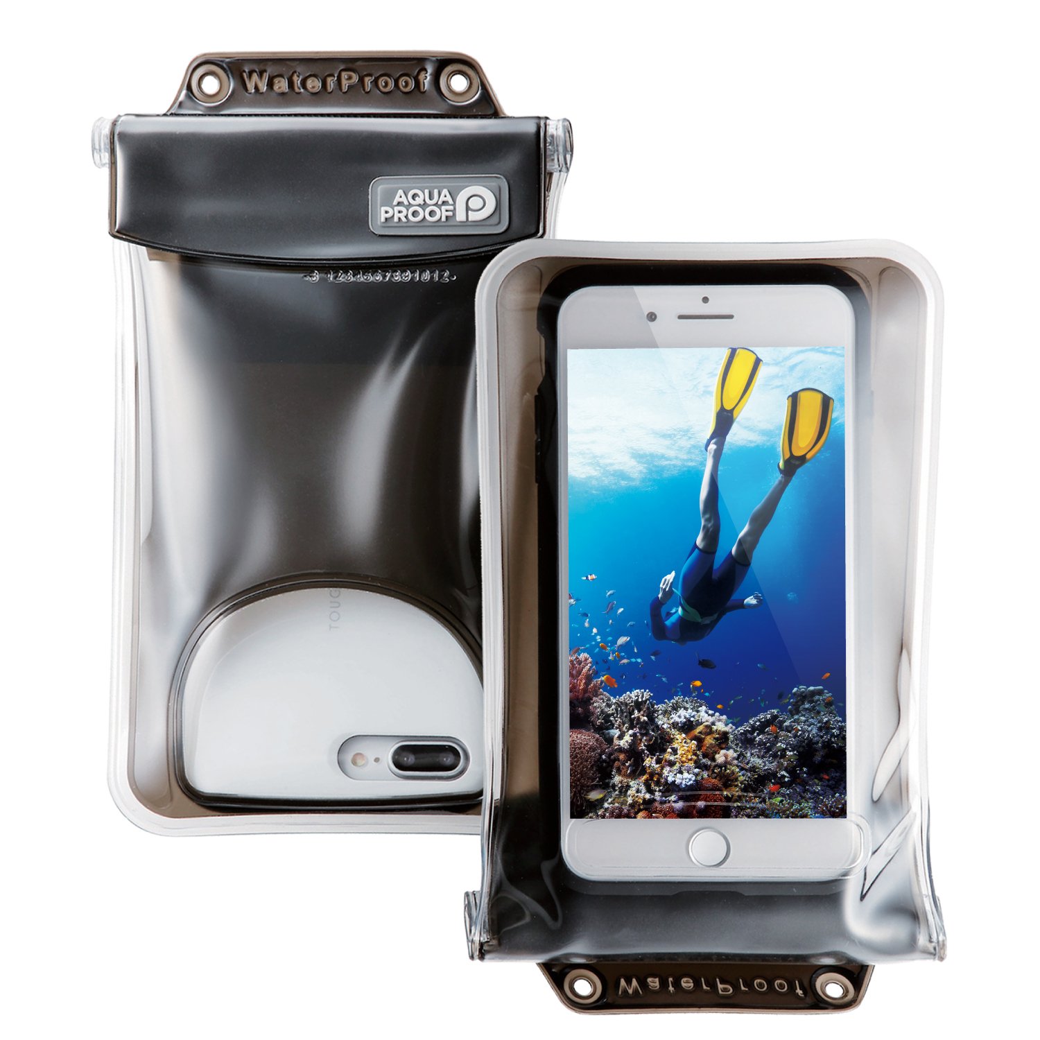 エレコム 防水ケース スマホ用 水没防止エアバックタイプ JIS保護等級 IP68 [水深10mまで仕様可能] ブラック P-WPSF03BK