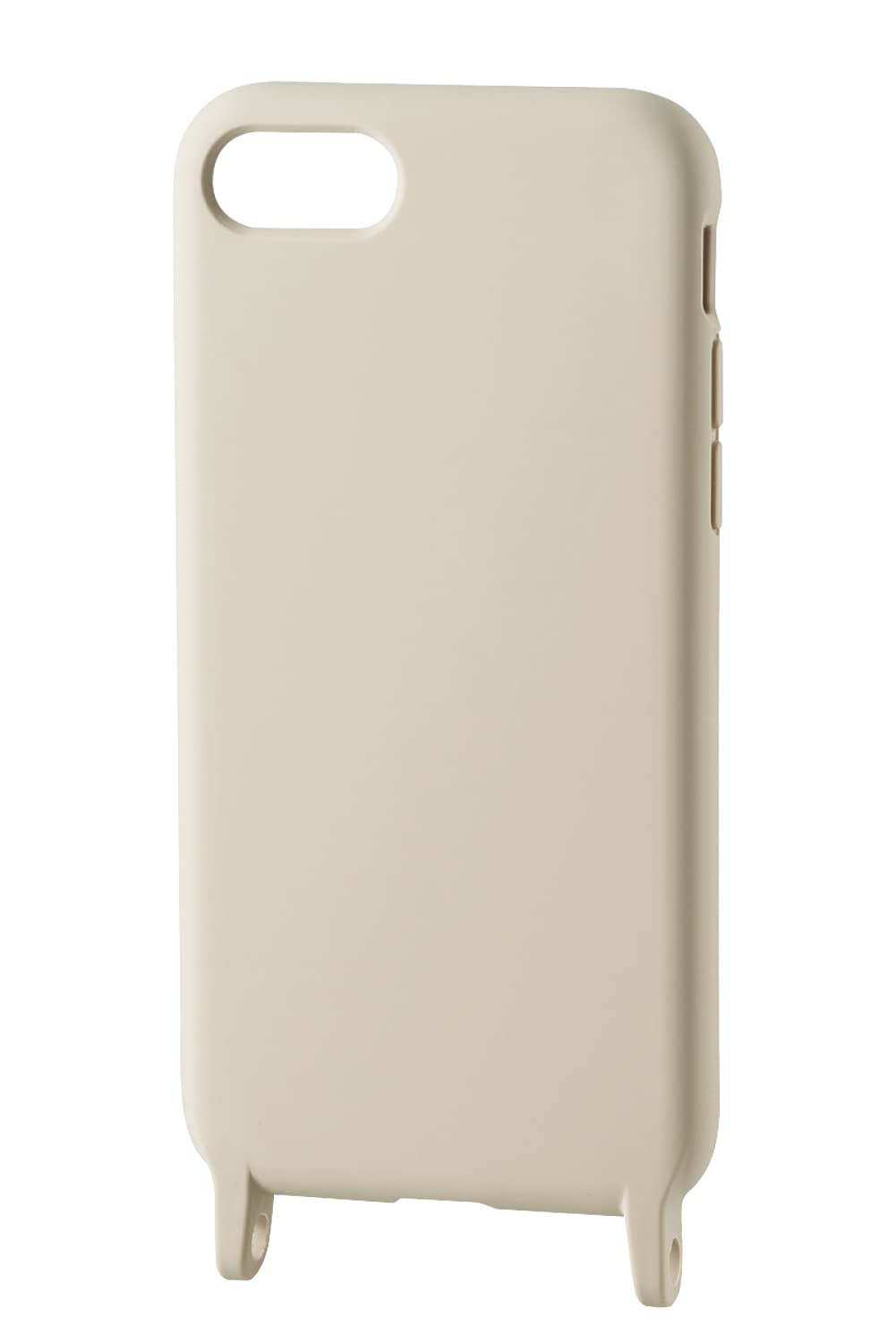 エレコム iPhone SE3 / SE2 / 8 / 7 用 ケース スマホショルダーストラップ用ホール付き シリコン ほこり防止 裏起毛 ワイヤレス充電対応 別売りのストラップと組み合わせて、好みのスタイルに グレージュ PM-A22SHVSCSHGY
