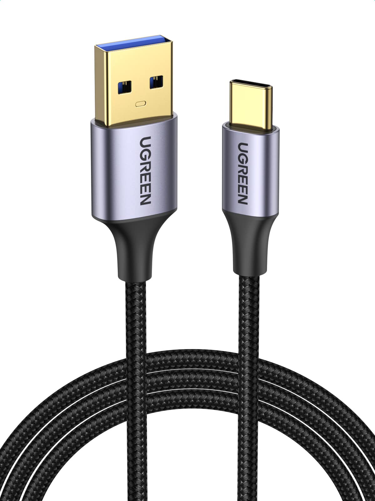 UGREEN USB 3.0 typec ケーブル Quick Charge 3.0 usb c ケーブル 急速充電 5Gbps データ転送 ナイロン編み 高耐久性Galaxy S21 S20 Flip Note 9T Note 8 Xperia 10 II PS5 などに対応 1M
