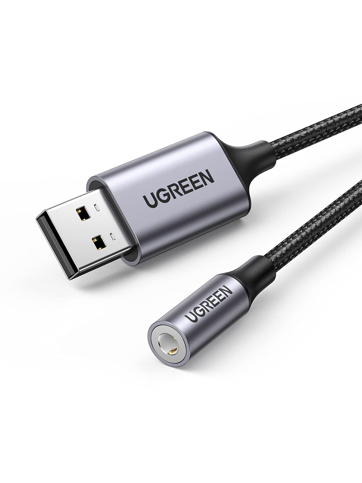 UGREEN USB オーディオ 変換アダプタ USB2.0 to 3.5mm 変換ケーブル 外付け サウンドカード 4極 TRRS ..