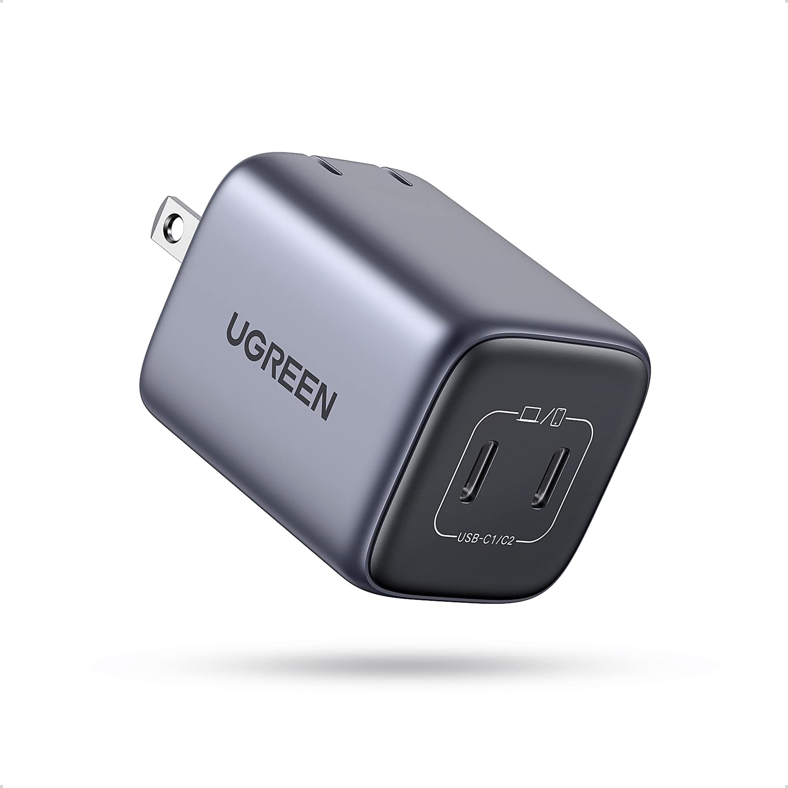 UGREEN Nexode Mini 45W 充電器 USB-C 2ポート PD PPS高速充電対応 GaNFastII (窒化ガリウム) 採用 超小型 折畳式プラグ PD3.0/PPS/QC4 /SCP/FCP規格対応/PSE技術基準適合 タイプc 充電器 iPhone 14 Pro Max/iPhone各シリーズ/Galaxy S22シリーズ/MacBook Air/MacBook Pro/i