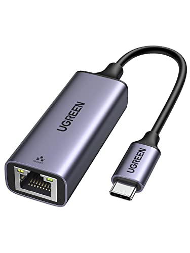 UGREEN USB-C LAN 有線LANアダプター Type-C LAN OTG機能対応 1000Mbps高速 USB-C to RJ45 ギガビットイーサネット Thunderbolt 3搭載 MacBook Asus Lenovo Acer Dell XPSなどに対応 グレー