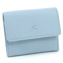 キタムラ 財布 [キタムラ] コンパクト 三折財布 YH0214 レディース ブルーグレー／ホワイトステッチ 84901