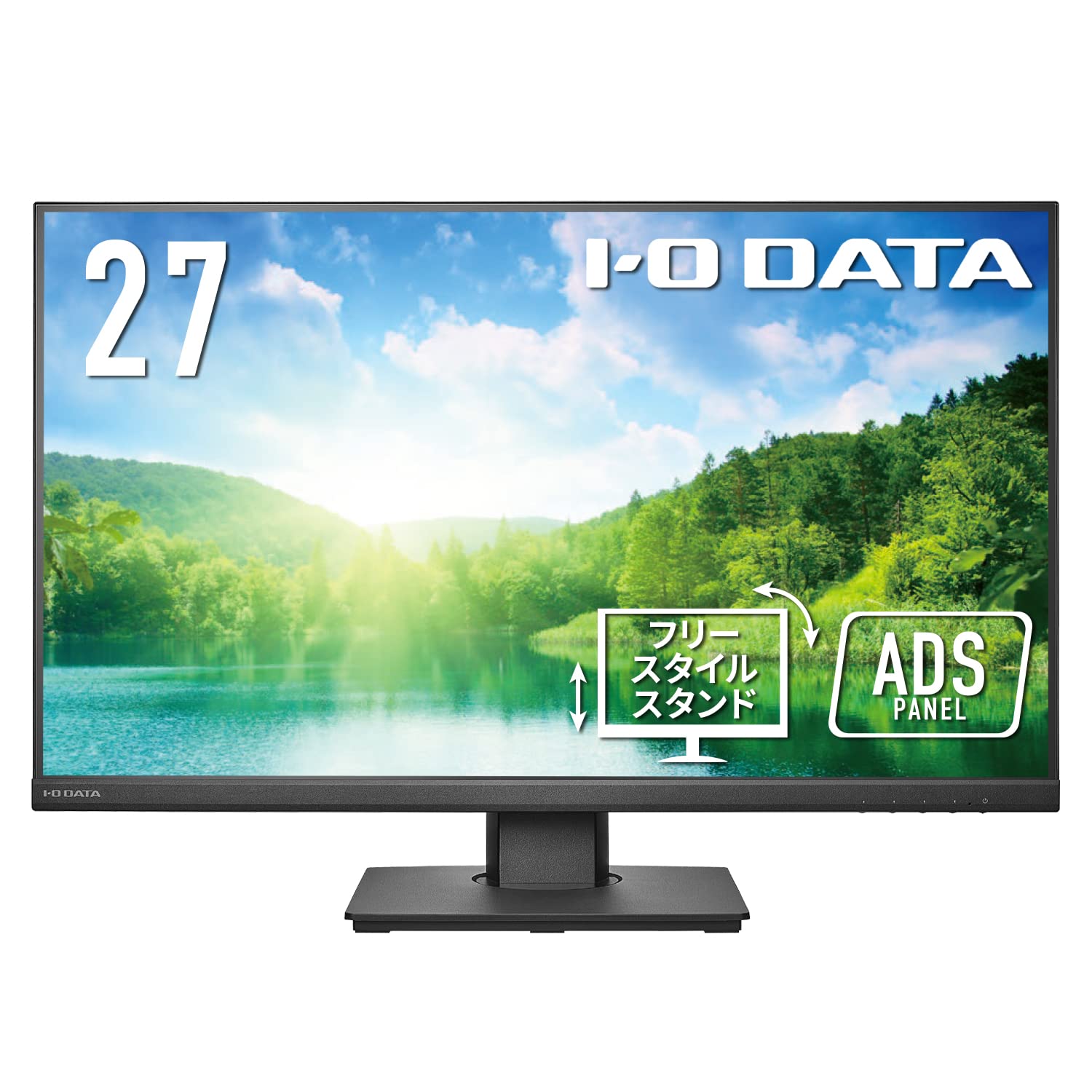 アイ・オー・データ IODATA モニター 27インチ フルHD ブラック ADSパネル (HDMI/アナログRGB/DisplayPort/縦横回転/高さ調節/VESA対応/スピーカー付/メーカー5年保証/土日サポート/日本メーカー) LCD-DF271EDB-F/E