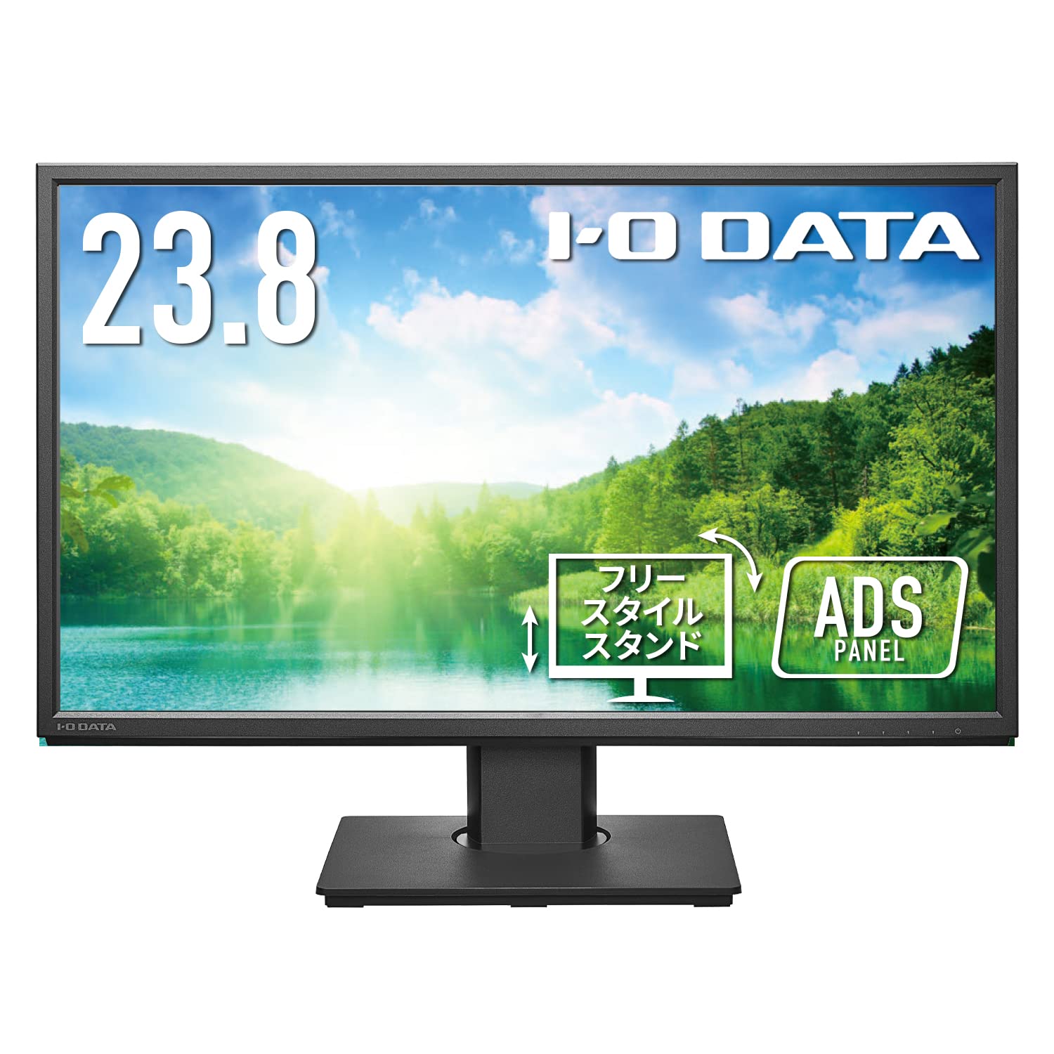 アイ・オー・データ IODATA モニター 23.8インチ フルHD ADSパネル ブラック(HDMI/アナログRGB/DisplayPort/縦横回転/高さ調節/VESA対応/スピーカー付/メーカー5年保証/土日サポート/日本メーカー) LCD-DF241EDB-F/E