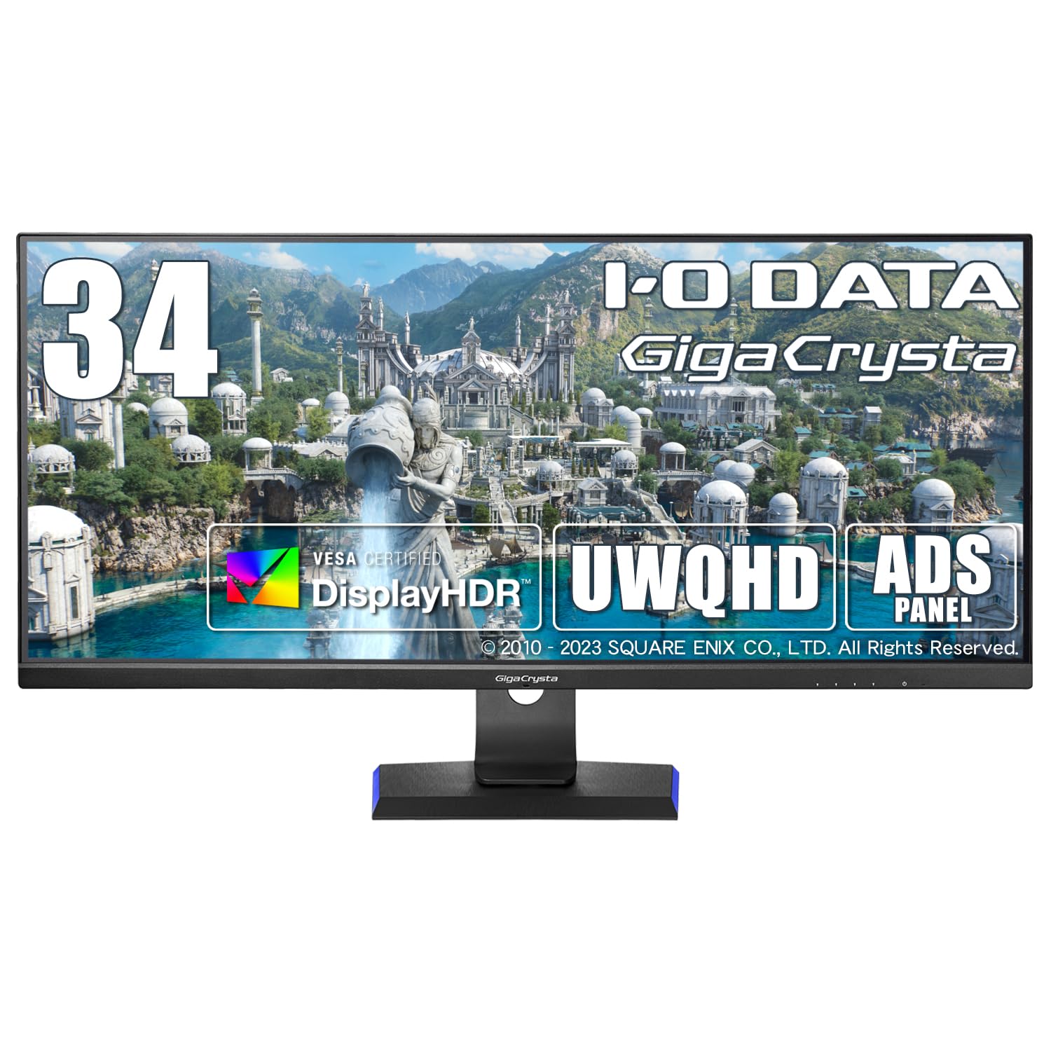 アイ・オー・データ IODATA ゲーミングモニター 34インチ GigaCrysta 75Hz 2ms UWQHD (RPG向き/HDMI×2/DisplayPort/USB-C/スピーカー付/リモコン付/高さ調整/5年保証/土日サポート) LCD-GCWQ341XDB/E