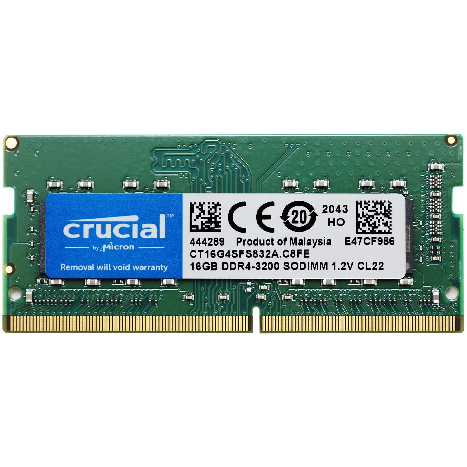 Crucial ノートPC用 メモリ PC4-25600(DDR4-3200) 16GB SODIMM CT16G4SFS832A [並行輸入品]