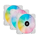 CORSAIR iCUE SP120 RGB ELITE Performance 120mm PWM Triple Fan Kit with iCUE Lighting Node CORE ホワィト PCケースファン 12cm CO-9050137-WW