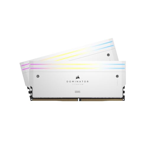 CORSAIR DDR5-6600MHz デスクトップPC用メモリ DOMINATOR TITANIUM DDR5シリーズ (PC5-52800) Intel XMPメモリキット 96GB ホワイト [48GB×2枚] CL32 CMP96GX5M2B6600C32W