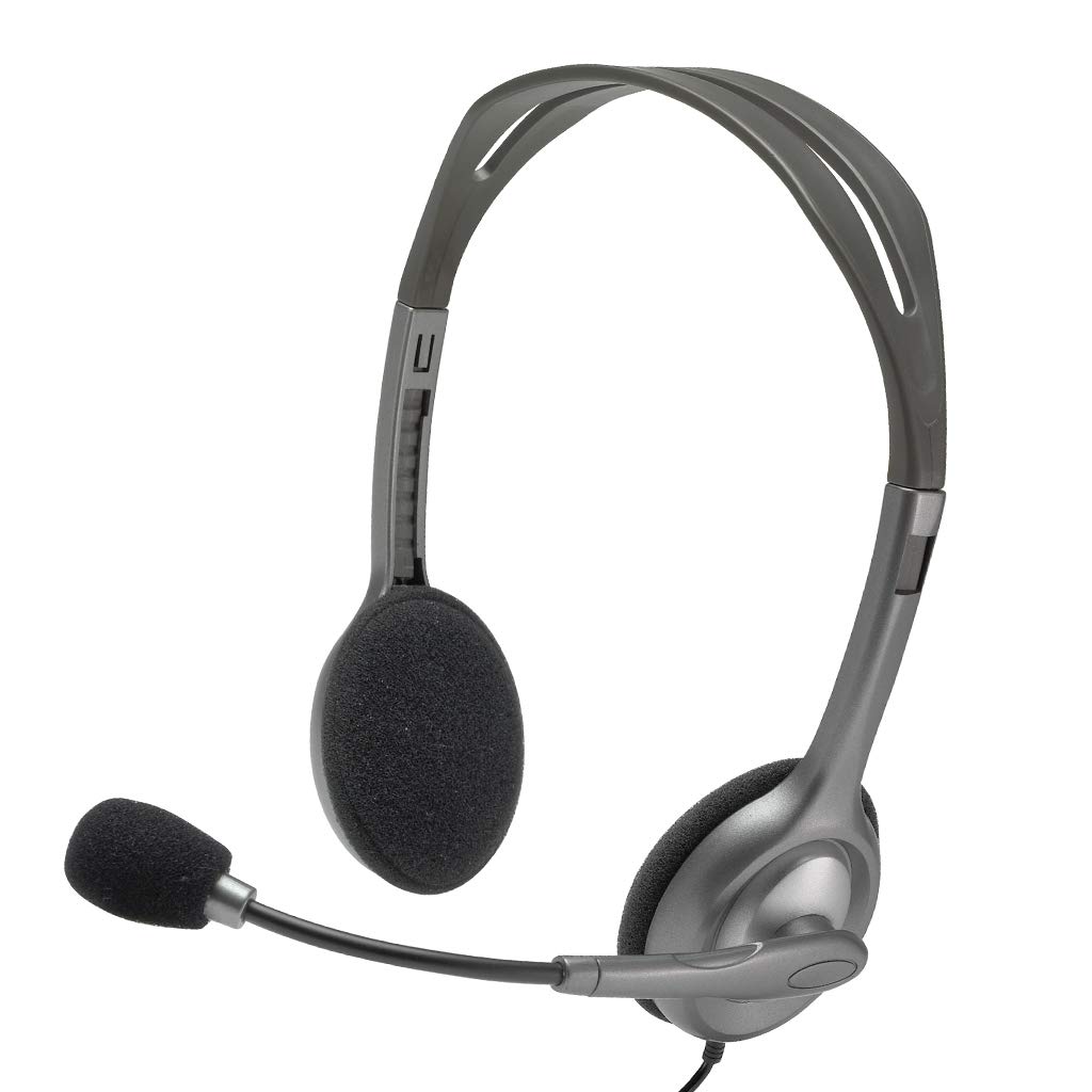 ロジクール ヘッドセット H111r ステレオ 3.5mm接続 ノイズキャンセリング マイク 軽量 ヘッドフォン windows mac Chrome テレワーク リモートワーク Web会議 国内正規品 2年間メーカー保証