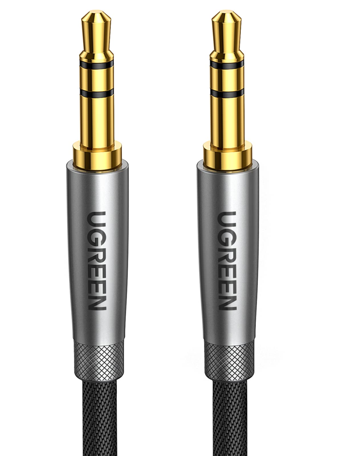 UGREEN 3.5mm オーディオケーブル オスオス 高耐久ナイロン auxケーブル 3.5mmステレオミニプラグ ヘッドホンケーブル ナイロン編み オスオス オーディオケーブル 高耐久性 ヘッドホン/スピーカー/音響/車/iPhone/iPad/iPod/PCなどに対応 5M