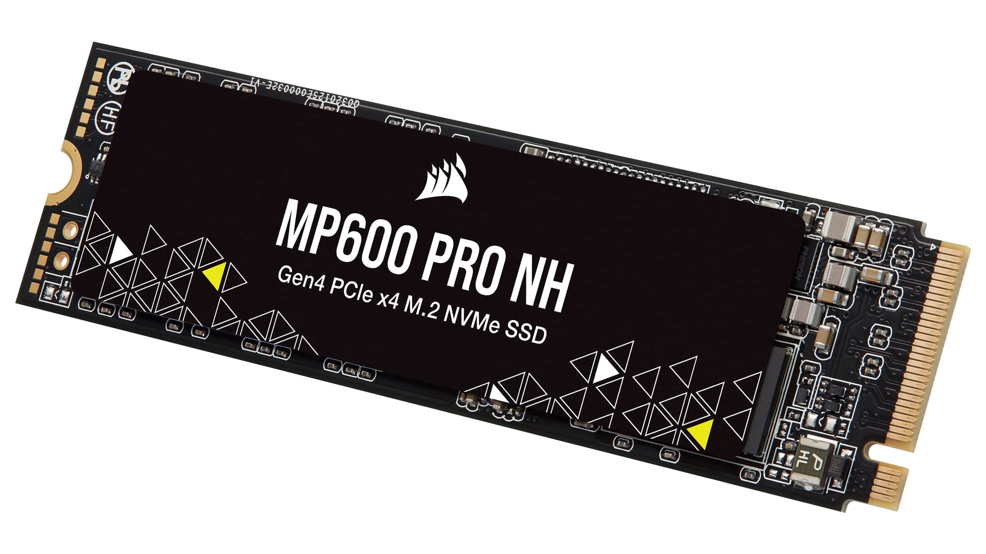 Corsair MP600 PRO NH 2TB PCIe Gen4 x4 NVMe M.2 SSD – 高密度 TLC NAND – M.2 2280 – DirectStorage 対応 - 最大 7,000MB/s – ヒートシンクなし–ブラック