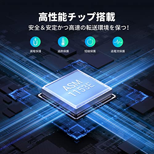 UGREEN 2.5����� HDD ������ SSD ������ USB3.0��³ UASP�б� 2.5�� SSD ������ 5Gbps��®ž��®�� SATA 3.0 9.5mm/7mm�б� HDD ������ 6TB�������б� �������� �ϡ��ɥǥ����������� �֥�å� USB A-MicroUSB�����֥��դ�