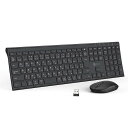 iClever キーボードワイヤレスキーボードマウスセット日本語JIS配列 静音 超薄型 type c充電式 フルサイズ テンキー付き マウス3段調節可能DPI 無線2.4G パソコンPC Windows/Mac対応 IC-BK23Combo (ブラック)
