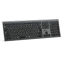 iClever キーボード Bluetooth 日本語配列3台同時接続可能 type c充電式 フルサイズ 超薄型 ワイヤレス キーボード 静音 テンキー付きマルチペアリング ラップトップ PCタブレットスマホ iPad用 Windows/Mac/iOS/Android対応 IC-BK23 グレーブラック