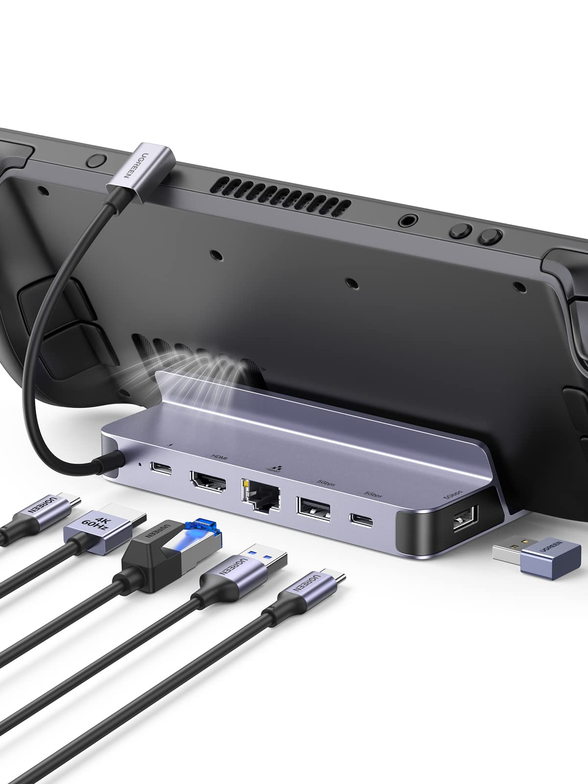 UGREEN Steam deck/Switch/rog allyTVɥå 6-IN-1USB-Cϥ Steam Deck/Switc...