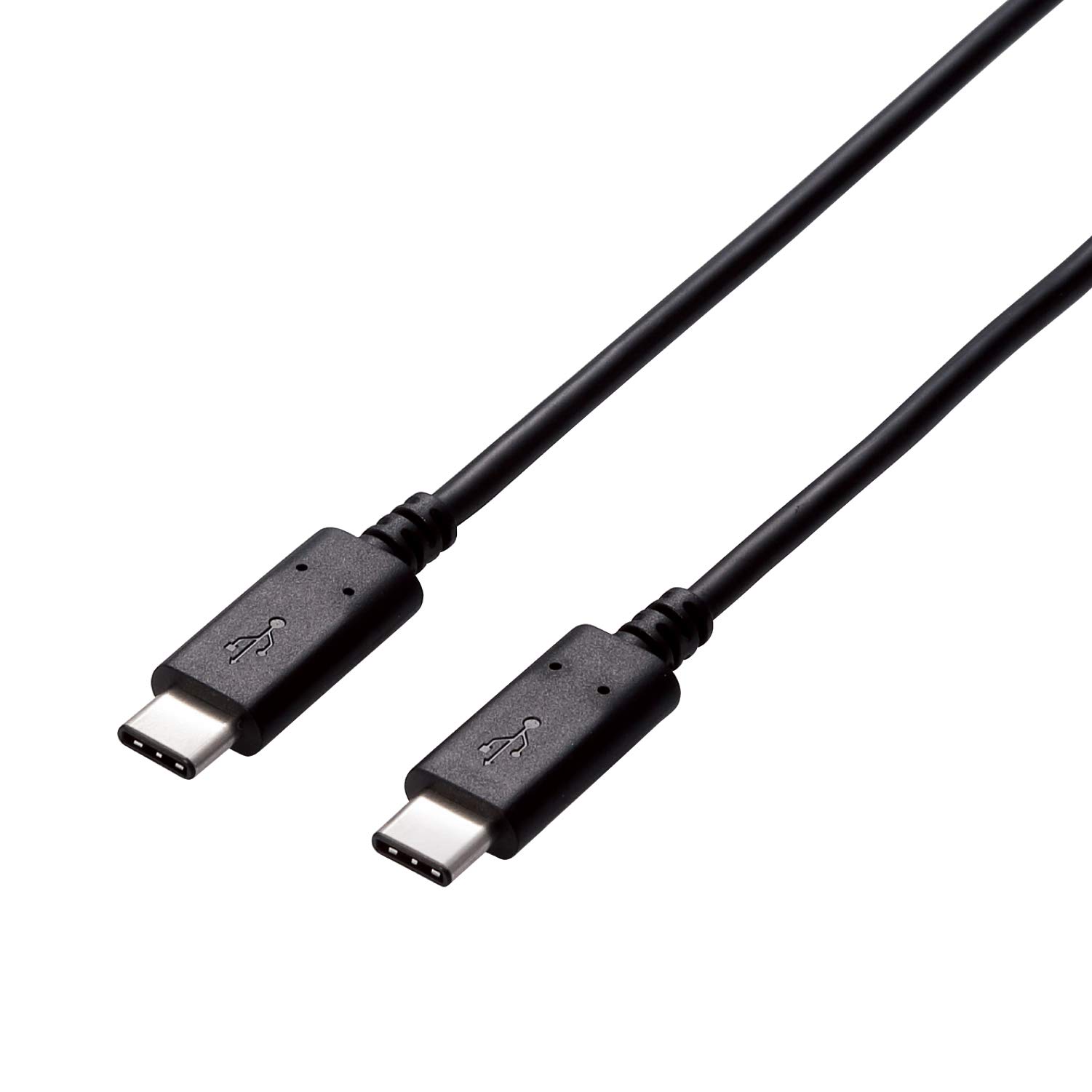 エレコム USBケーブル Type C (USB C to USB C) 0.5m USB2.0認証品 3A出力 最大480Mbps ブラック U2C-C..