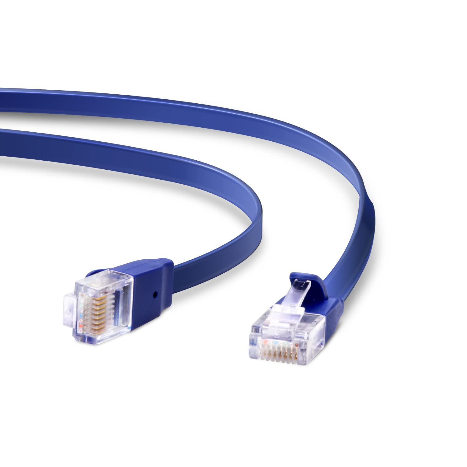 エレコム(ELECOM) ELECOM LANケーブル CAT6A フラット 5m ブルーメタリック LD-GFA/BM5