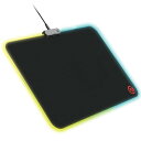 エレコム マウスパッド 発光 10パターン点灯 ゲーミング向け 振り向きサイズ 460mm×300mm 中目 ブラック MP-GL02BK