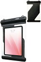 エレコム タブレット防水ケース IPX8 ボタンの押しやすいサイドフレームレスタイプ ネックストラップ付 8.9~13inch ブラック TB-WPSR13BK