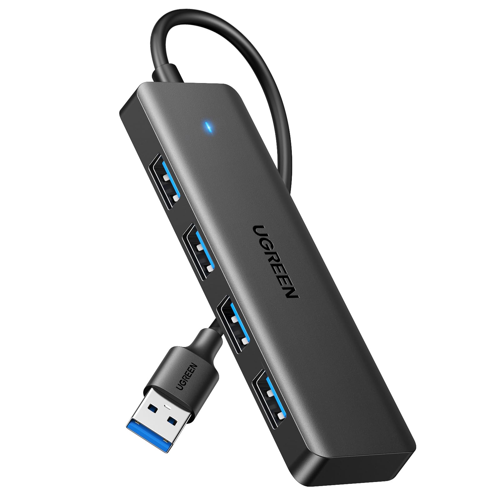 UGREEN USB ハブ USB3.0 ハブ 4ポートUSB A ハブ 5Gbps高速転送 スリム軽量ハブ 4in1 USB ハブ MacBook/iMac/Surface Proに対応 ノートPC適用 Mac OS/Windows/Chromebook/Linux/PS4/PS5対応 (20cm)