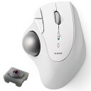 エレコム ワイヤレス トラックボールマウス IST Bluetooth 親指操作 36mmボール 人工ルビー支持 5ボタン Windows Mac Chromebook ホワイト M-IT10BRWH(2)