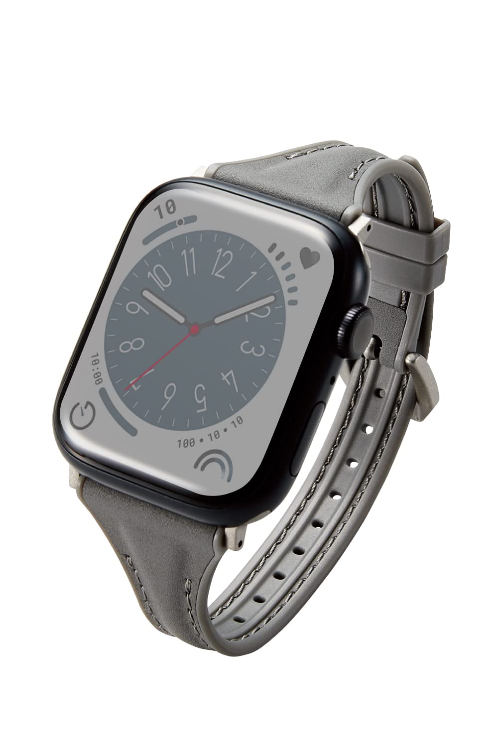 Rakuten - [エレコム] アップルウォッチ Watch バンド 49mm 45mm 44mm 42mm / Ultra SE2 SE 8 7 6 5 4 3 2 1 対応 革 レザー TPU スリム チャコールブラック AW-45BDLHVJBK