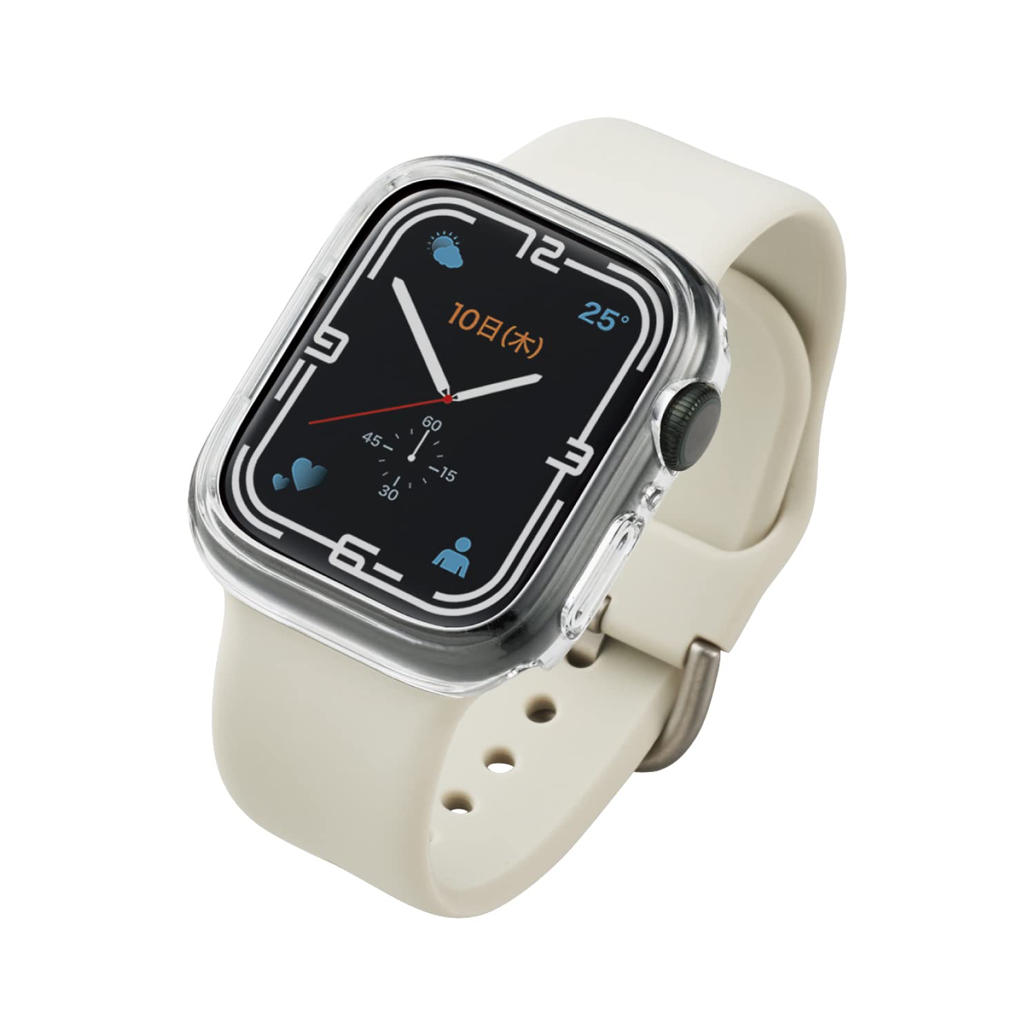エレコム Apple Watch (アップルウォッチ) ケース バンパー 41mm [Apple Watch 8 7 対応] ハードバンパー クリア AW-21BBPPCR