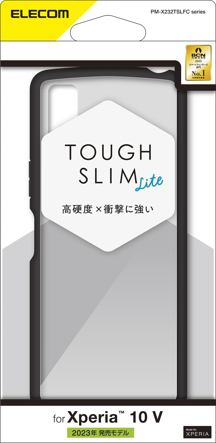 GR Xperia 10 V [ SO-52D / SOG11 ] P[X ϏՌ ^ y wʃNA TOUGH SLIM LITE Xgbvz[t ubN PM-X232TSLFCBK